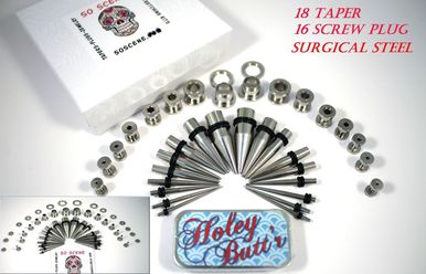 Image for Stainless steel ear stretching kit with ID of: 1128477