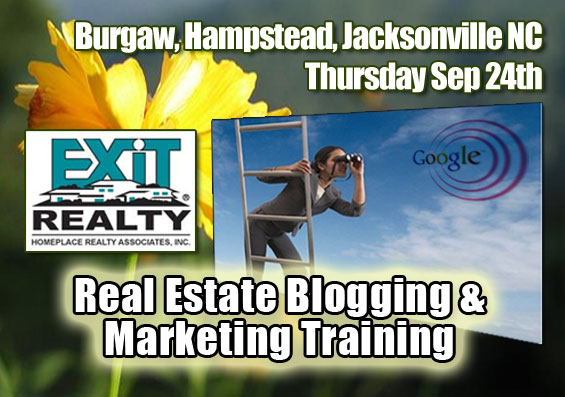 Image for Hampstead Jacksonville NC Real Estate Blog Training – Internet Marketing Strategy Seminar Thu Sep 24th 2009 with ID of: 122215