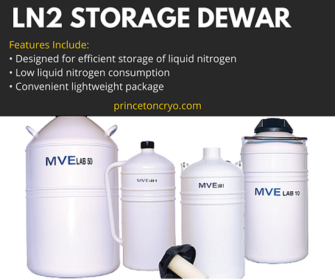 Image for Liquid nitrogen Dewar from Princeton Cryo with ID of: 1232861