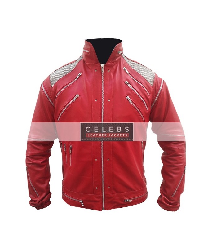 Image for MICHAEL JACKSON RED LEATHER JACKET BEAT IT with ID of: 1261501