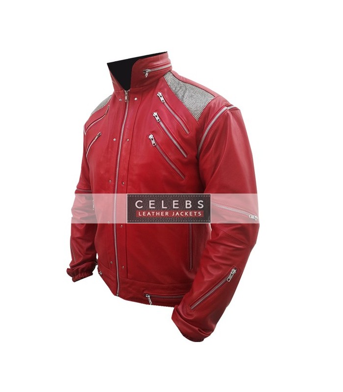 Image for MICHAEL JACKSON RED LEATHER JACKET BEAT IT with ID of: 1261503