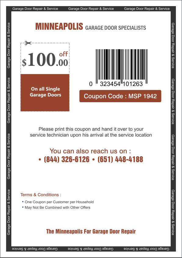 Image for $100 Off On Single Garage Door Installation By Specialists in Minneapolis, MN with ID of: 1299406