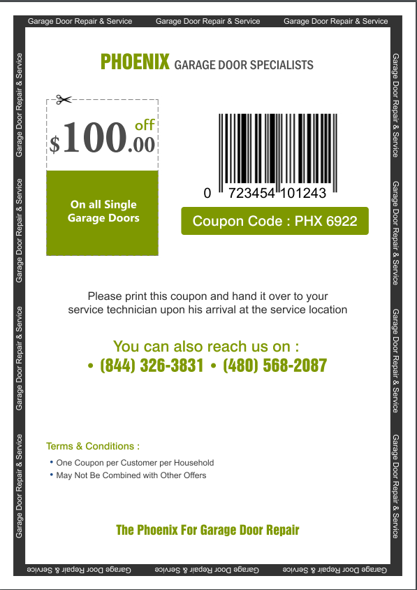 Image for $100 Off On Single Garage Door Installation By Specialists In Phoenix, AZ with ID of: 1306903