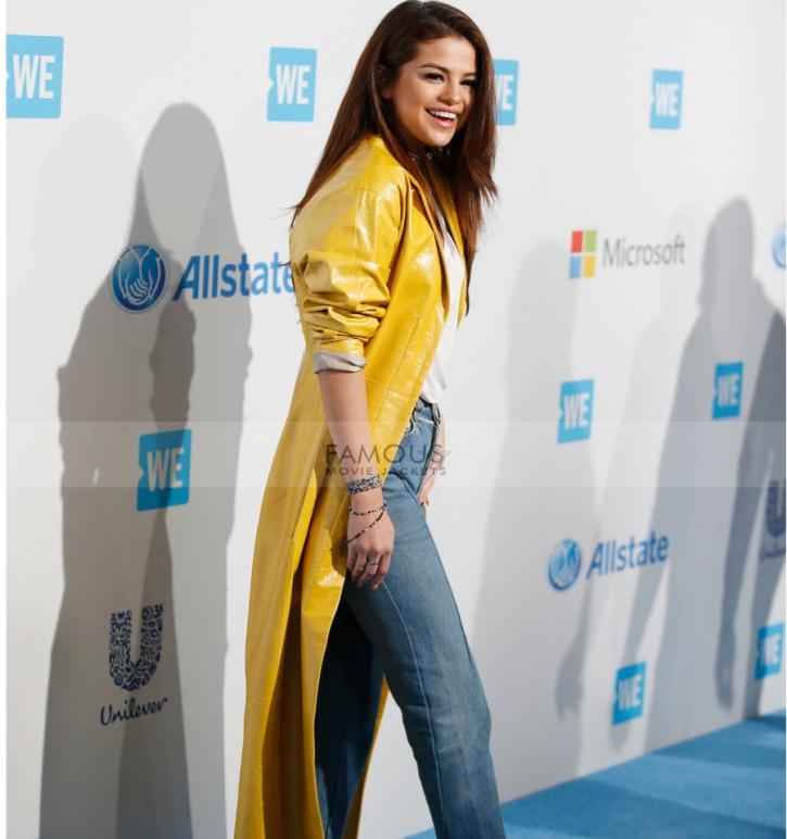 Image for Selena Gomez Wears a Yellow Leather Coat with ID of: 1327746