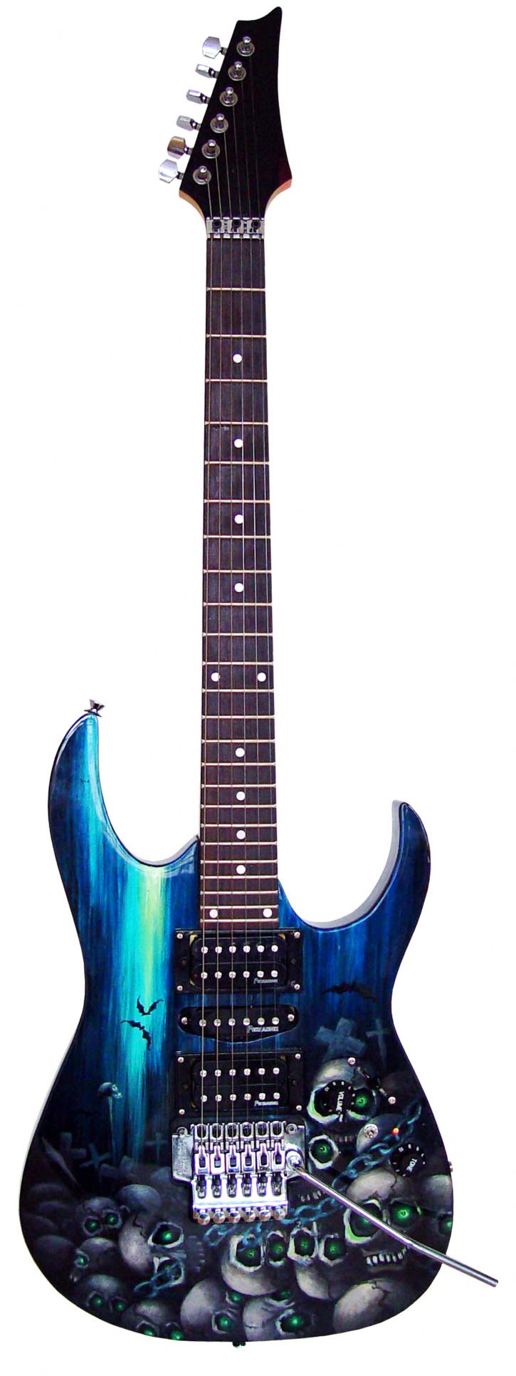 Image for Colored Folk GuitarsTM Bats & Skulls! with ID of: 1385