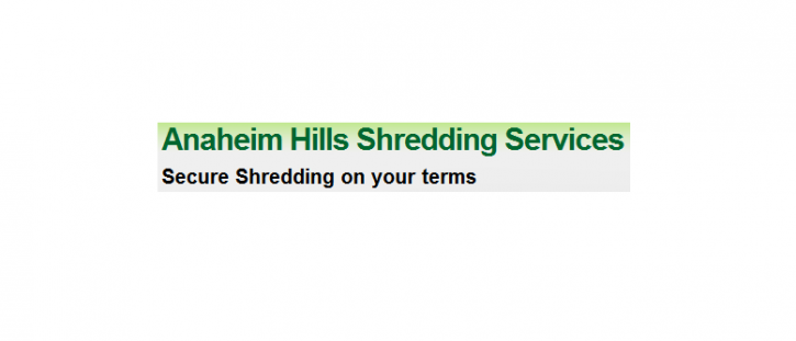 Image for Anaheim Hills Shredding Services with ID of: 1564245