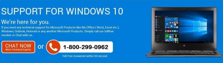 Image for Windows 10 Technical Support Phone Number 1-800-299-0962 with ID of: 1590716