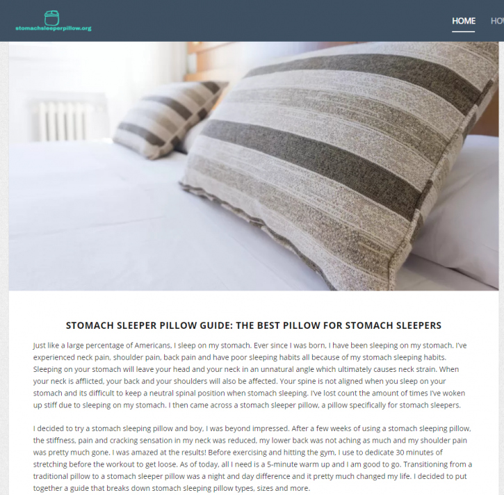 Image for stomach sleeper pillow with ID of: 1697967