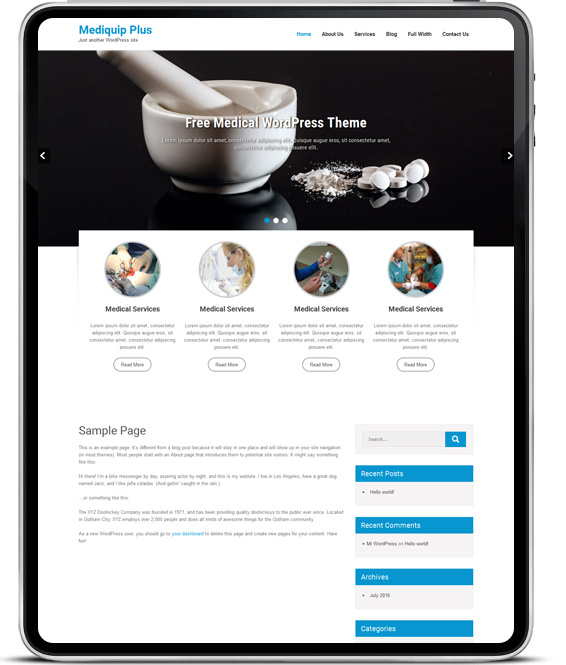 Image for health WordPress theme free download with ID of: 1723221