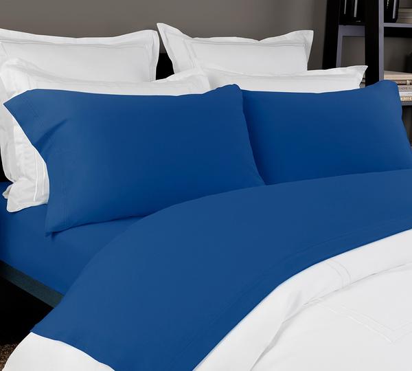 Image for Solid Jersey Sheet Set Blue - Buy Soft Cotton Jersey Sheet In Blue Color with ID of: 1757179