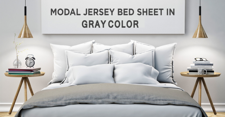 Image for Buy Modal Jersey Sheet Set in Gray Color with ID of: 1799354
