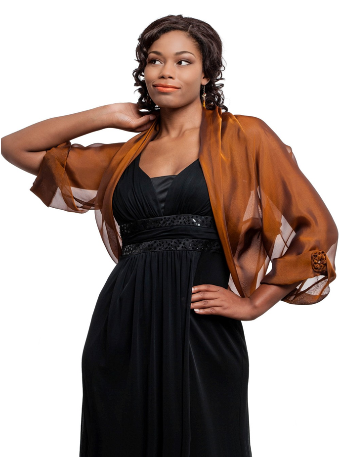 Image for Light Up The Night With Evening Silk Jackets In Burnt Orange with ID of: 1844734