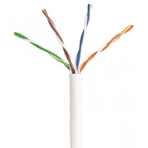 Image for 1000ft Cat5E Plenum Ethernet Networking Cable 24Awg UTP 350Mhz White with ID of: 1846916