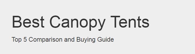 Image for Canopy Tent Reviews with ID of: 1887601