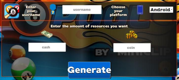 Image for 8 Ball Pool Coins Hack with ID of: 1919456