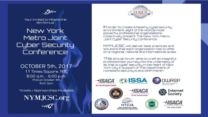 Image for Join us on Oct 4th & 5th 2017 for the 4th Annual NYMJCSC 2017 with ID of: 1977664