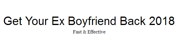 Image for Get Your Ex Boyfriend Back 2018 with ID of: 2014500