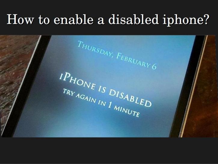 Image for How To Unlock Disabled IPhone? with ID of: 2042805