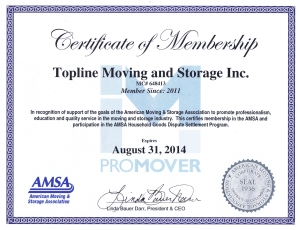 Image for Topline Moving & Storage Inc with ID of: 2154993