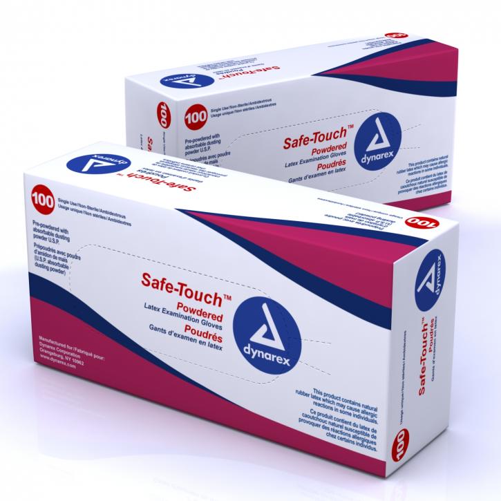 Image for Safe-Touch™ Latex Exam Gloves - Powdered, Non-Sterile with ID of: 2215086