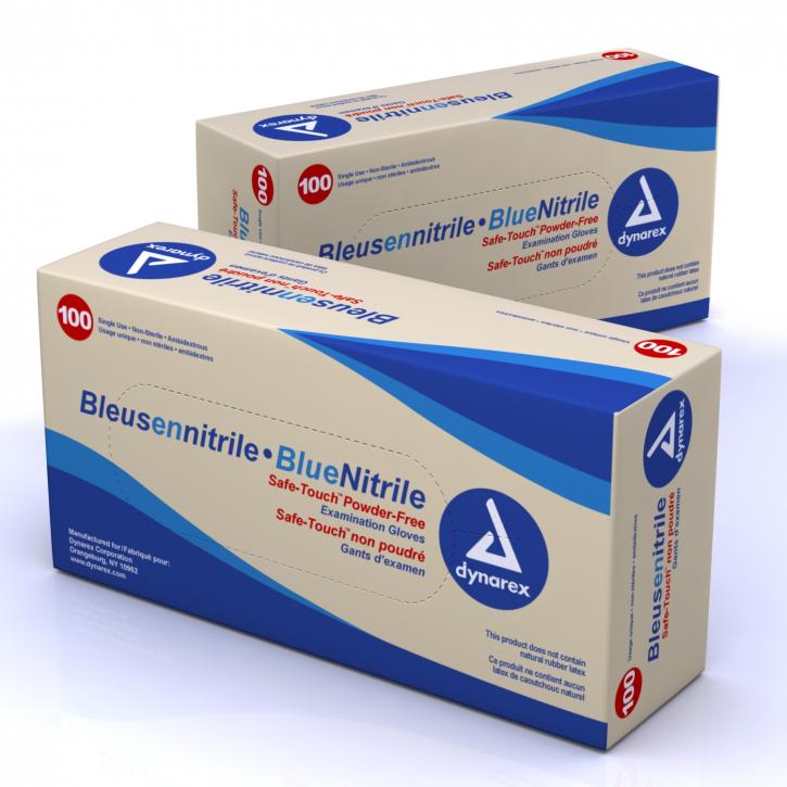 Image for Safe-Touch Blue Nitrile Exam Gloves - Non-Sterile with ID of: 2218351