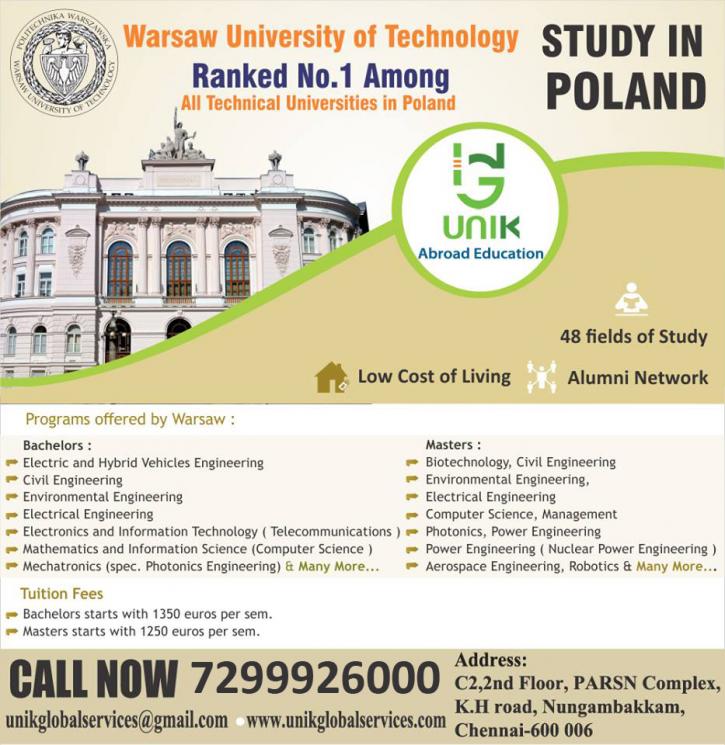 Image for Study in POLAND | UNIK Global Services with ID of: 2371671