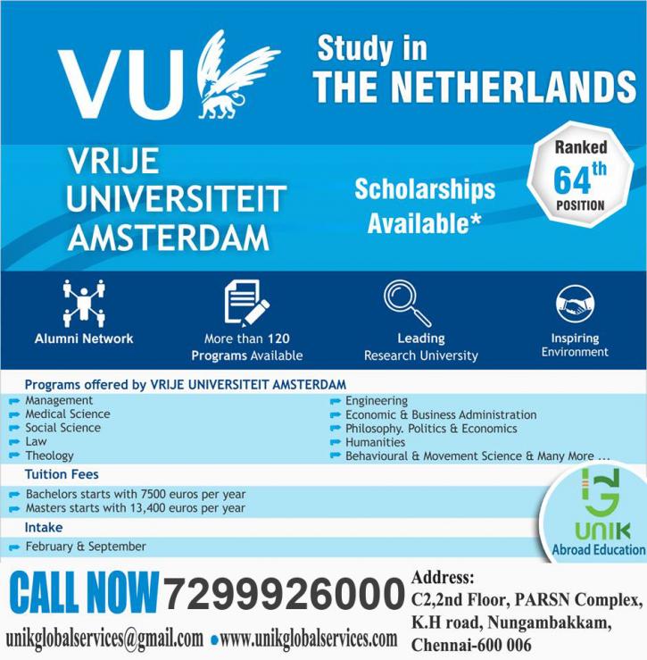 Image for Study in NETHERLANDS | UNIK Global Services with ID of: 2399725