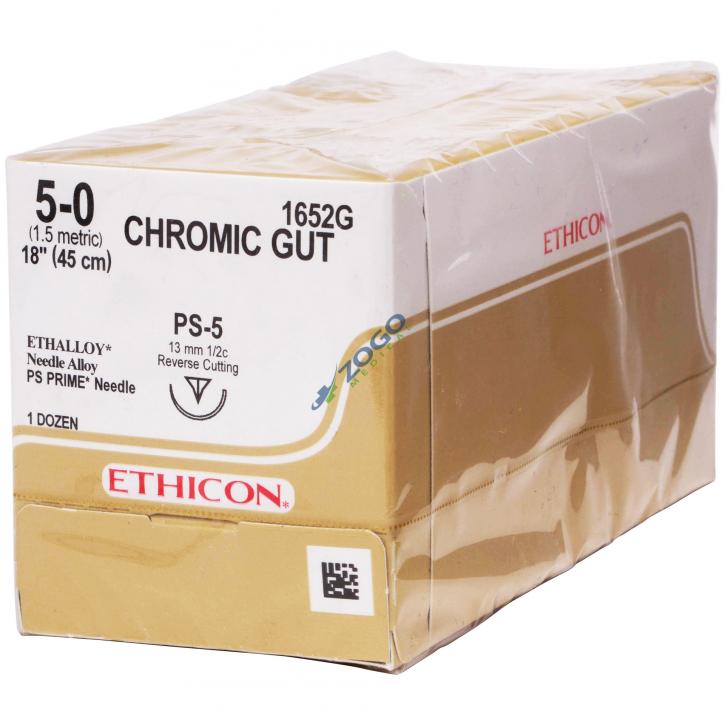Image for 1652G Suture 5-0 Gut Chromic 18