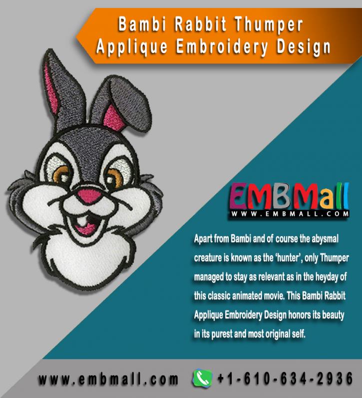 Image for Bambi Rabbit Thumper Applique Embroidery Design with ID of: 2506807