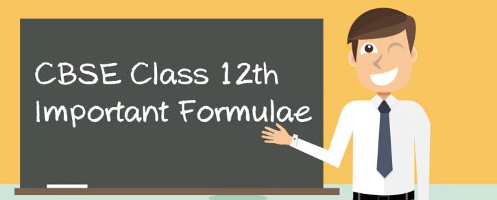 Image for CBSE Class 12 Important Formulae with ID of: 2510584