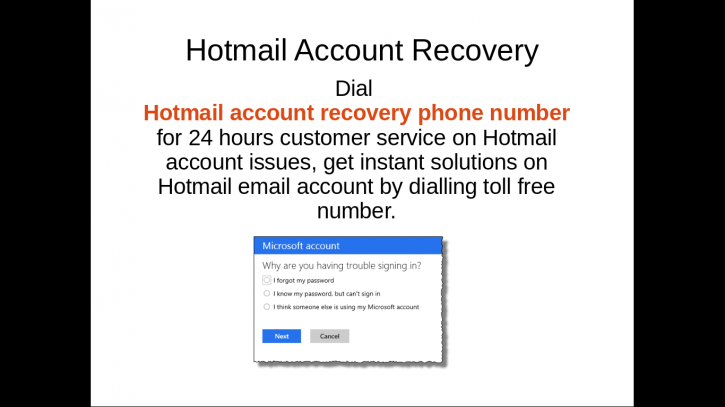 Image for Hotmail Password Recovery Number with ID of: 2522427