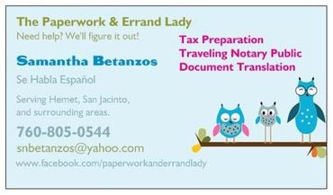 Image for Mobile Notary - The Paperwork and Errand Lady with ID of: 2641480