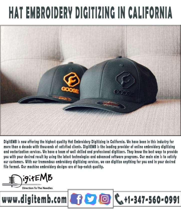 Image for Hat Embroidery Digitizing in California with ID of: 2679329