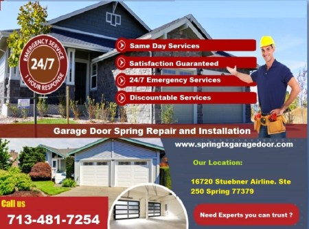 Image for Same ay Garage Door Spring Repair Services $25.95 77379 Spring TX with ID of: 2689853