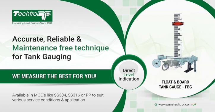 Image for Pune Techtrol launches float & dial tank gauge with ‘direct level indication’ and also ‘magnetic version’ of the same with ID of: 2748326