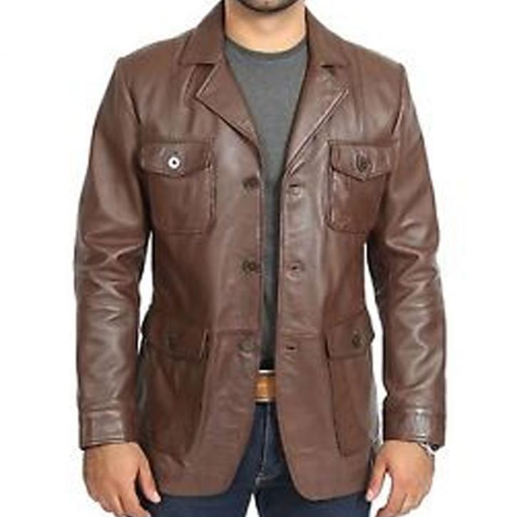 Image for 70’S STYLE BROWN LEATHER JACKET FOR MEN with ID of: 2802245