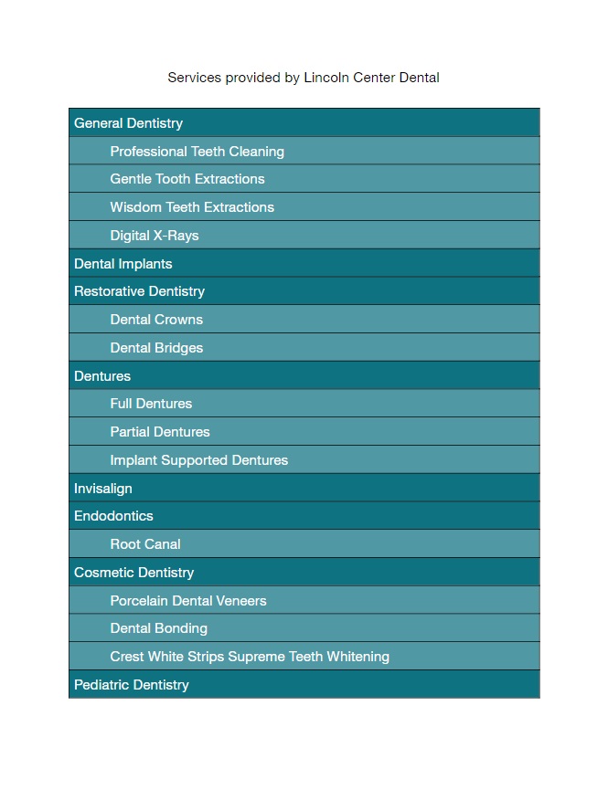 Image for Lincoln Center Dental with ID of: 2842005