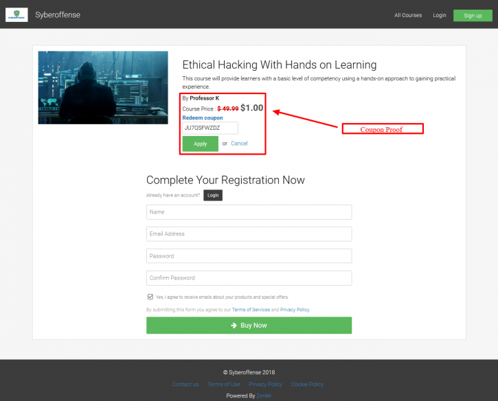 Image for Learn Ethical Hacking for just $1.00! with ID of: 2849041