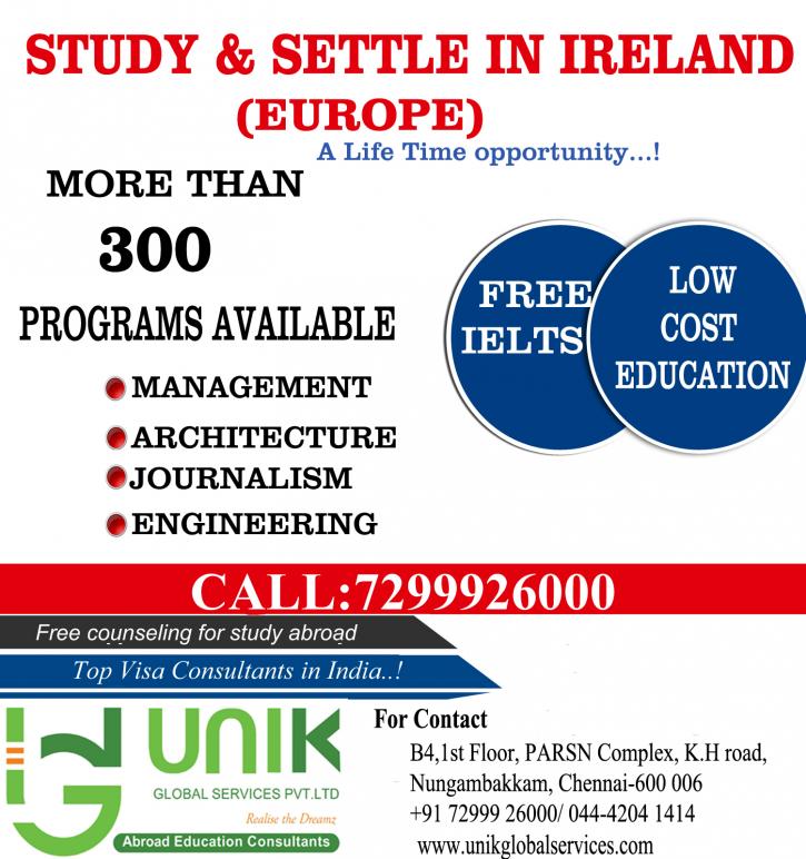 Image for STUDY IN IRELAND | UNIK Global Services with ID of: 2856527