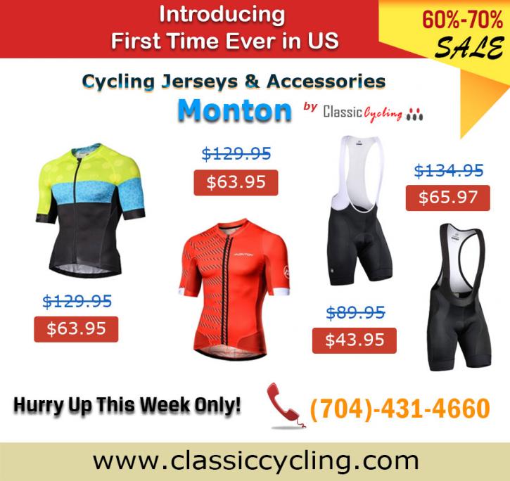 Image for First Time Ever in US | 70% OFF on Monton Cycling Jersey & Accessories by Classic Cycling with ID of: 2870142