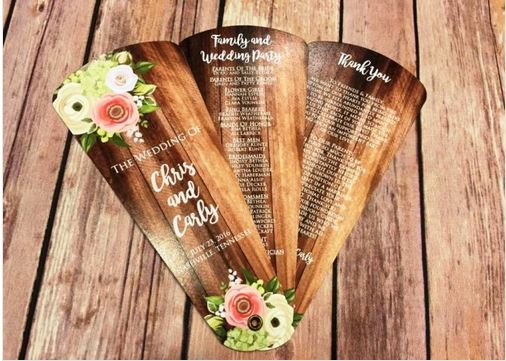 Image for Fan wedding programs with ID of: 2941529