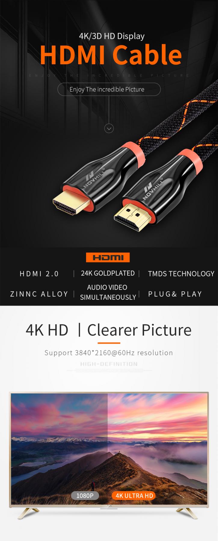 Image for Hdmi Cable 6ft High Speed Ethernet 4k DVD PS4 Xbox one with ID of: 2994435
