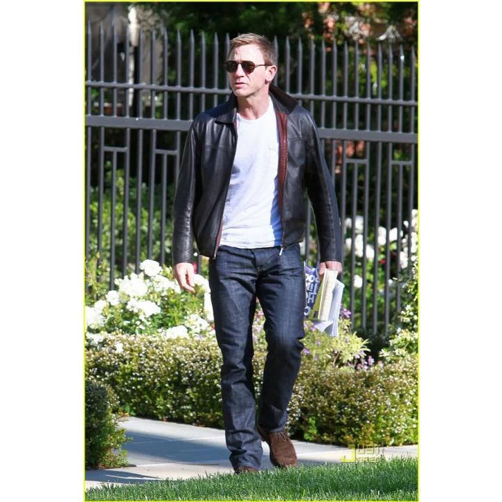 Image for DANIEL CRAIG REAL LEATHER BLACK JACKET with ID of: 3007163