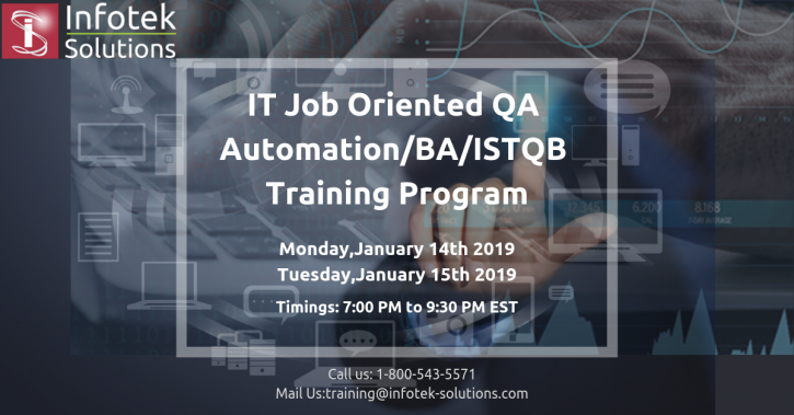 Image for IT Job-Oriented QA Automation BA/ISTQB/Database Training Program with ID of: 3088042