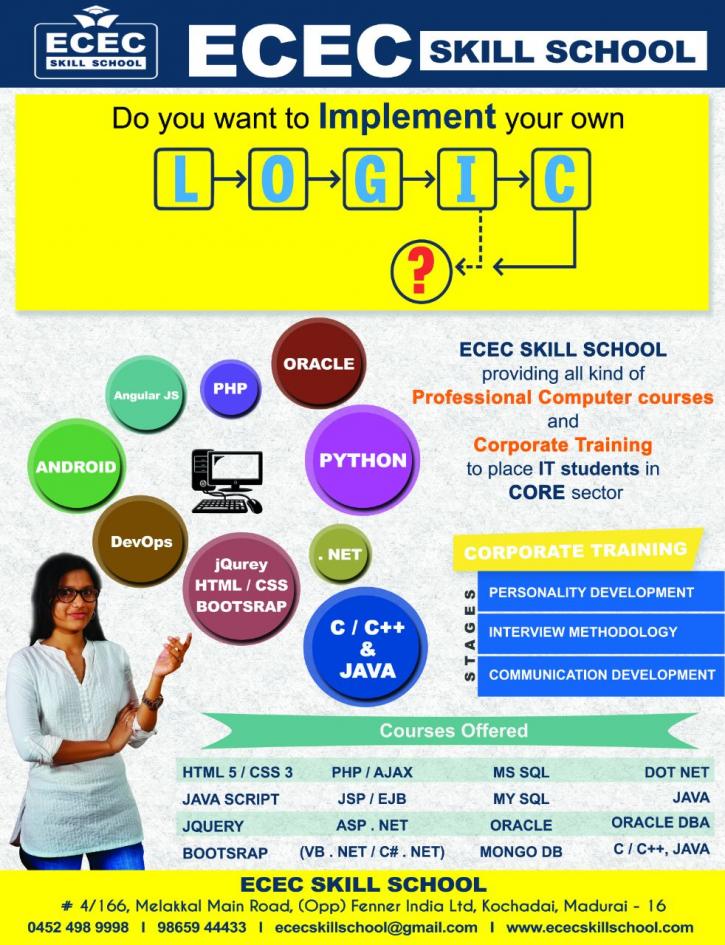 Image for Advanced Java|Dot Net|PHP|Oracle|Python Course in Madurai with ID of: 3091649