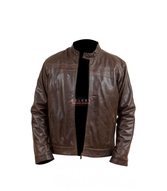 Image for Tourer Men's Brown Leather Biker Jacket with ID of: 3142367