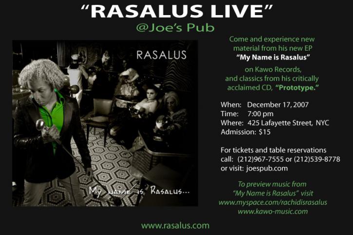 Image for RASALUS LIVE@JOESPUB DEC.17 $15 with ID of: 3159