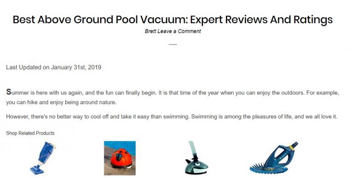 Image for best above ground pool vacuum with ID of: 3166907