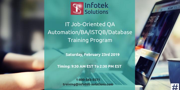 Image for IT Job-Oriented QA Automation BA/ISTQB/Database Training Program with ID of: 3209890