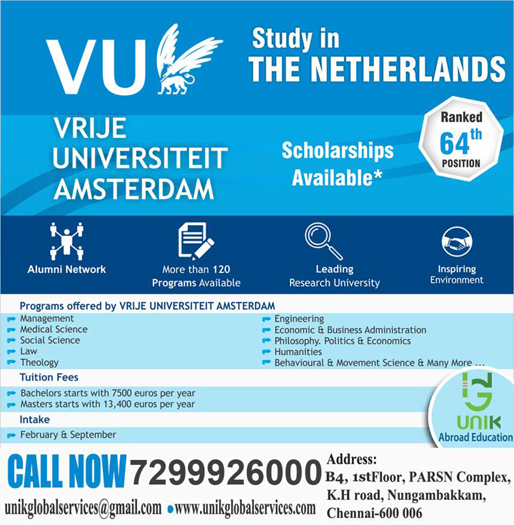Image for Study in Netherlands | UNIK Global Services with ID of: 3210107